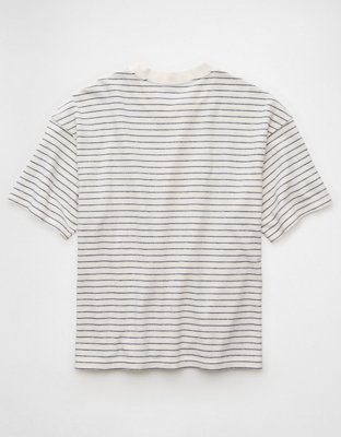 AE Boxy Textured Striped T-Shirt