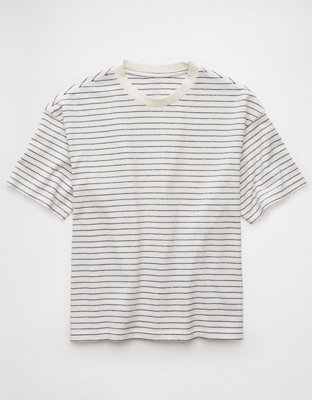 AE Boxy Textured Striped T-Shirt