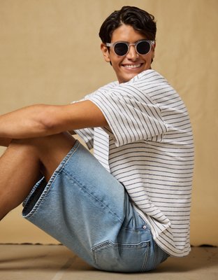 AE Boxy Textured Striped T-Shirt