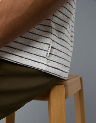AE Boxy Textured Striped T-Shirt