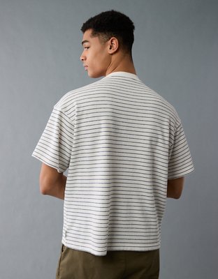 AE Boxy Textured Striped T-Shirt
