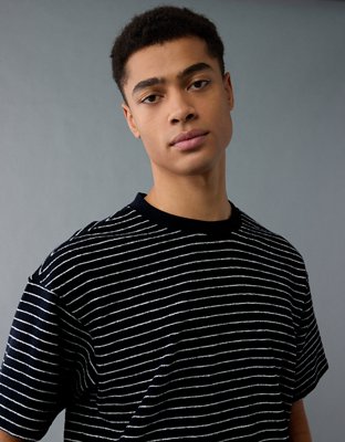 AE Boxy Textured Striped T-Shirt