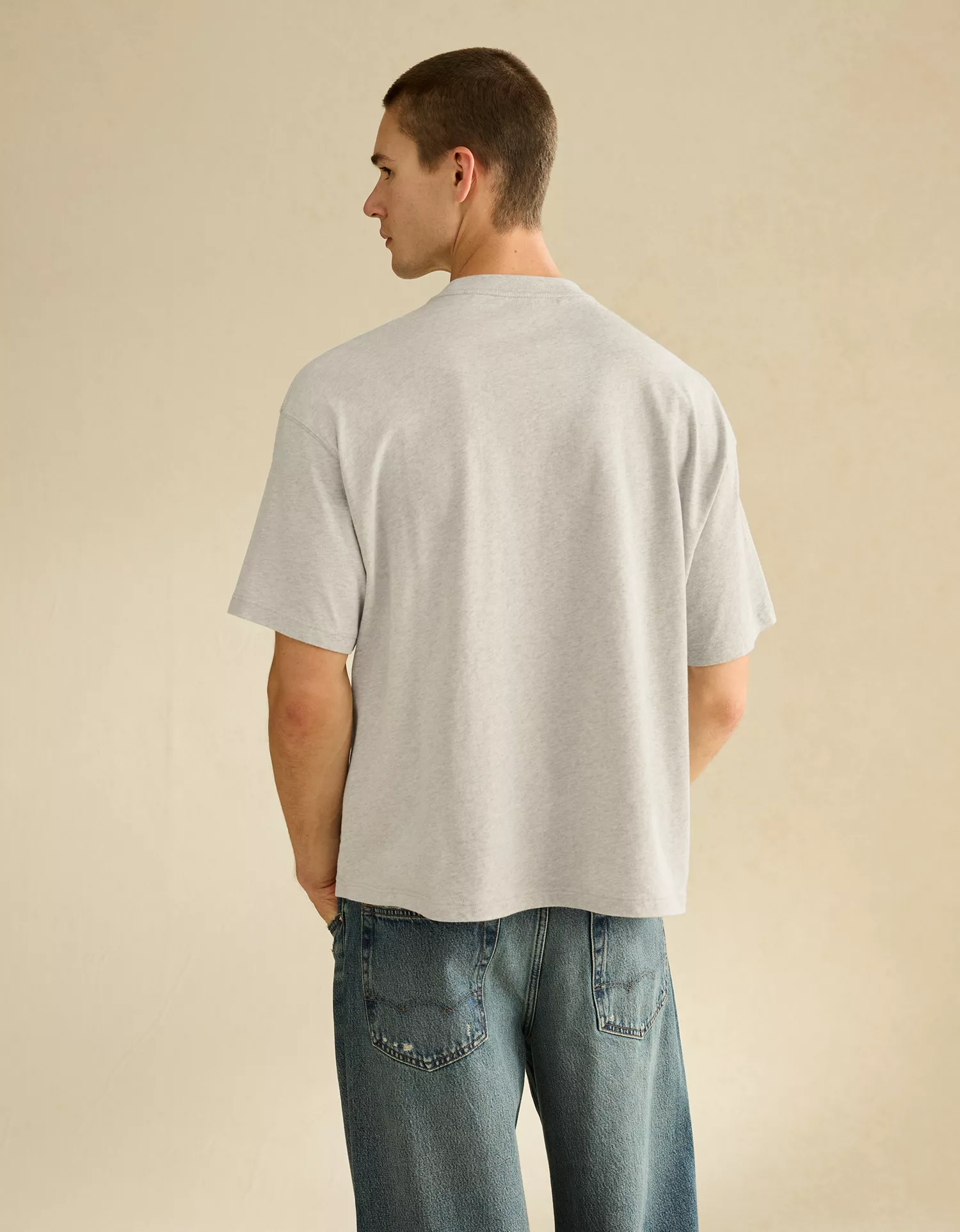 AE Boxy Fit Sueded Jersey T-Shirt - thumbnail 2