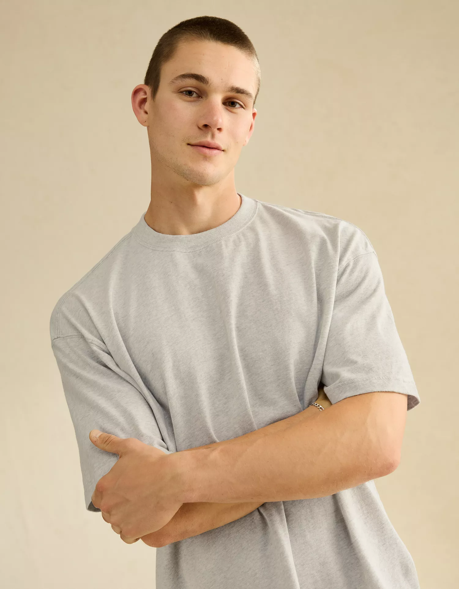 AE Boxy Fit Sueded Jersey T-Shirt - thumbnail 5
