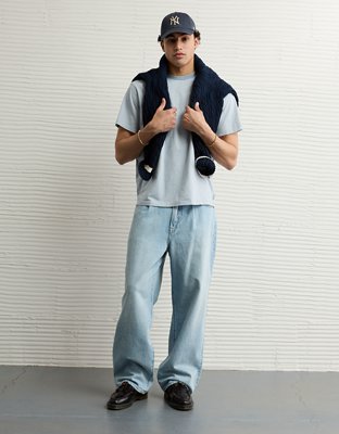 AE T-shirt Rayada de Hilado Irregular