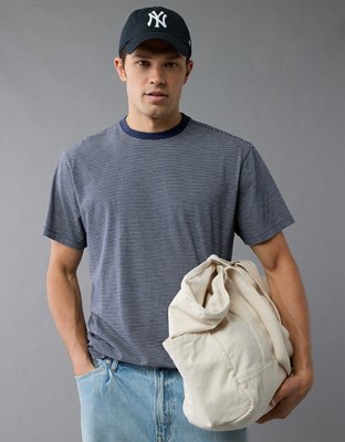 AE T-shirt Rayada de Hilado Irregular