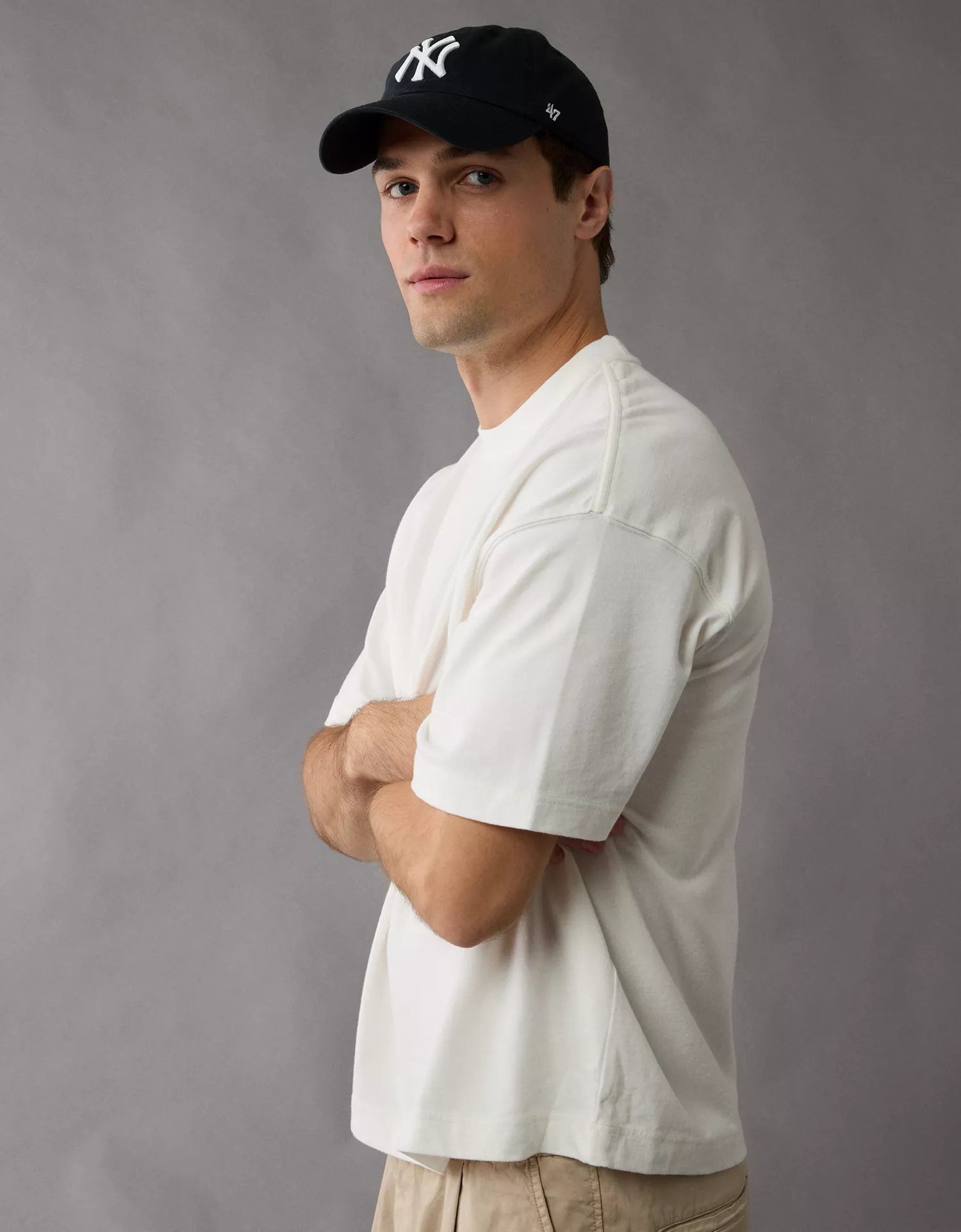 AE Boxy Fit Sueded Jersey T-Shirt - thumbnail 8