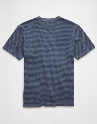 AE T-shirt Afelpada Rayada de Hilado Irregular