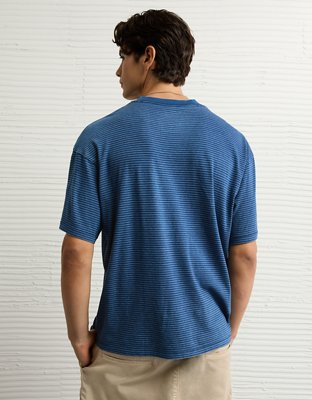 AE Boxy Indigo Striped T-Shirt