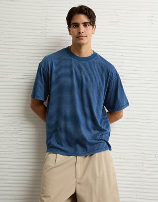 AE Boxy Indigo Striped T-Shirt