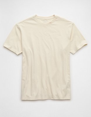 AE Standard Fit Lived-In T-Shirt Men's Bone Khaki M Tall