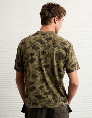 AE Boxy Sueded Camo Jersey T-Shirt