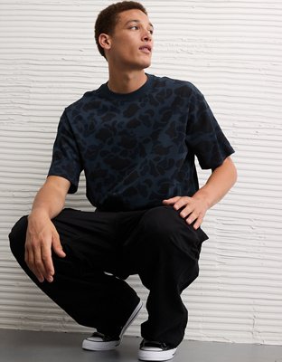 AE Boxy Sueded Camo Jersey T-Shirt