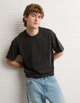AE Boxy Fit Sueded Jersey T-Shirt | American Eagle