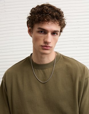 T-shirt en jersey suédé à coupe droite AE