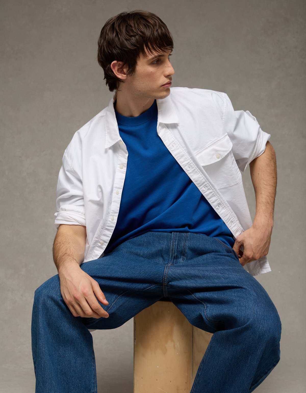 AE Boxy Fit Sueded Jersey T-Shirt - image 5