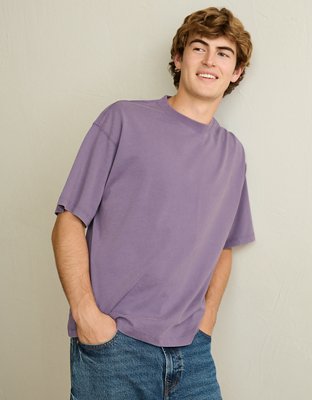 AE Boxy Fit Sueded Jersey T-Shirt | American Eagle