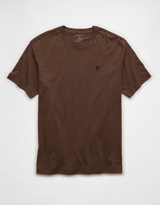 AE Standard Fit Lightweight Logo T-Shirt Men's Brown XXL
