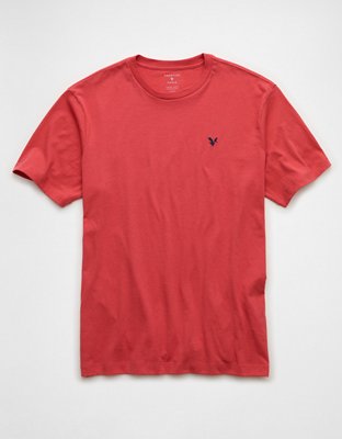 AE Standard Fit Lightweight Logo T-Shirt Men's Red S