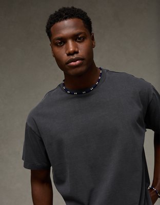Мужская футболка American Eagle AE Vintage Relaxed Fit, цвет: Чёрный — фото 6