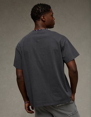 Мужская футболка American Eagle AE Vintage Relaxed Fit, цвет: Чёрный — фото 2