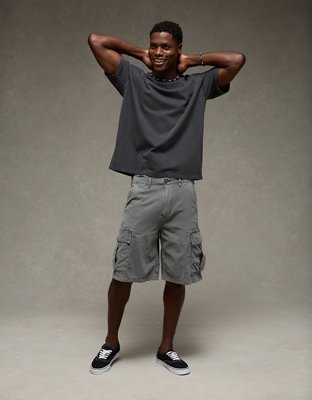 Мужская футболка American Eagle AE Vintage Relaxed Fit, цвет: Чёрный — фото 5