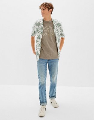 AE Super Soft Slub Button-Up Shirt