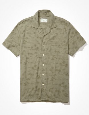 AE Super Soft Slub Button-Up Shirt