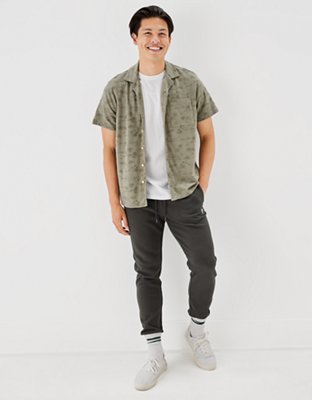 AE Super Soft Slub Button-Up Shirt