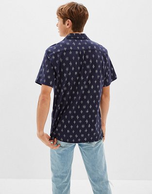 Мужские рубашки American Eagle AE Super Soft Slub Button-Up Shirt — фото 2