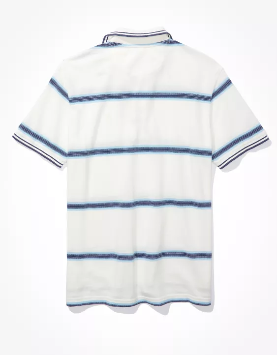 AE Super Soft Striped Polo Shirt