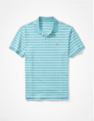 AE Striped Pique Polo Shirt