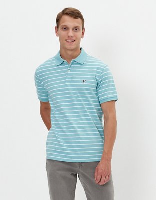 AE Striped Pique Polo Shirt