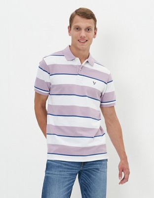 AE Striped Pique Polo Shirt