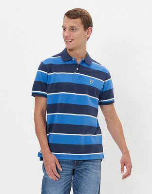 AE Striped Pique Polo Shirt