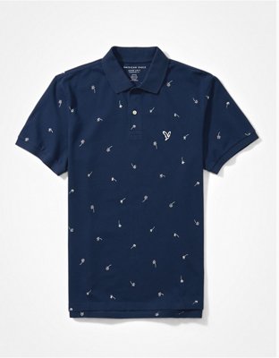 AE Printed Flex Pique Polo Shirt
