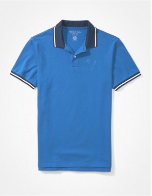 Мужские рубашки American Eagle AE Tipped Pique Polo Shirt — фото 3
