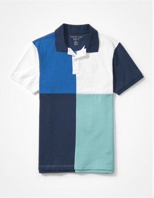 AE Colorblock Pique Polo Shirt