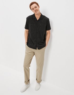 Мужские рубашки American Eagle AE Poolside Button-Up Shirt — фото 4