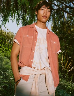AE Super Soft Knit Button-Up Shirt