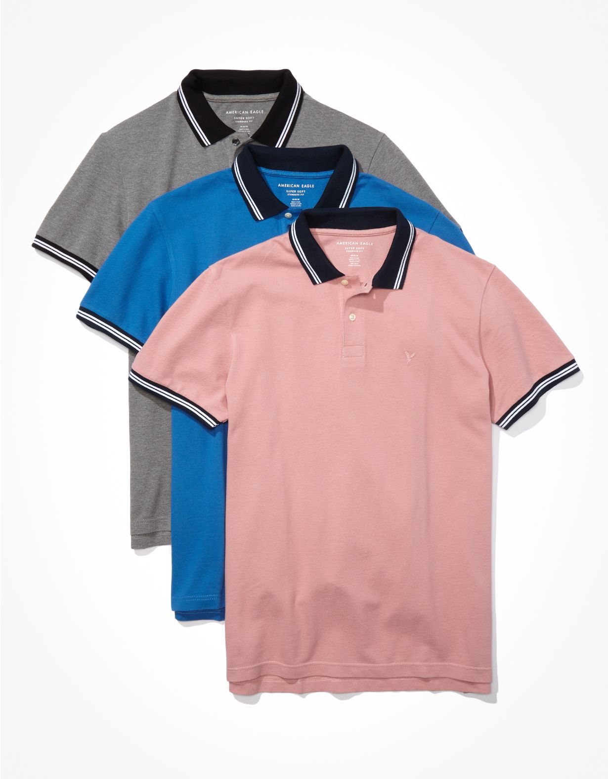AE Super Soft Legend Pique Polo Shirt 3-Pack