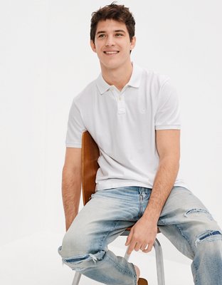 AE Lived-In Pique Polo Shirt