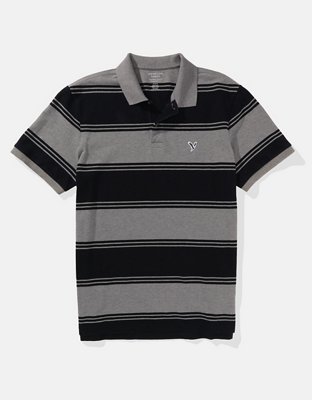Мужские рубашки American Eagle AE Striped Pique Polo Shirt — фото 3