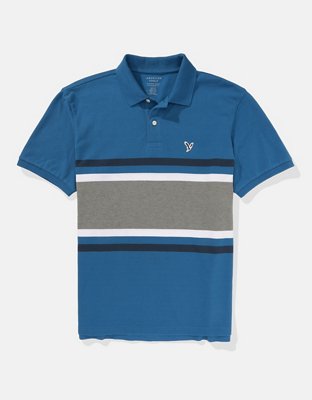 AE Striped Pique Polo Shirt