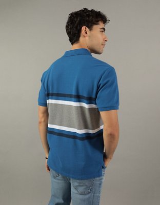 AE Striped Pique Polo Shirt