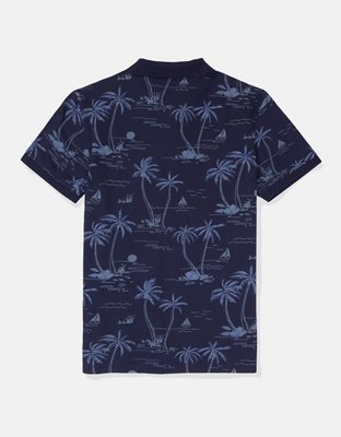 AE Flex Pique Printed Polo Shirt