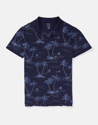 AE Flex Pique Printed Polo Shirt