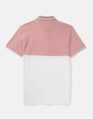 AE Colorblock Logo Flex Pique Polo Shirt