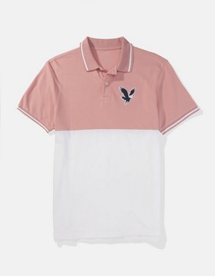 AE Colorblock Logo Flex Pique Polo Shirt