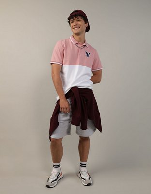 AE Colorblock Logo Flex Pique Polo Shirt